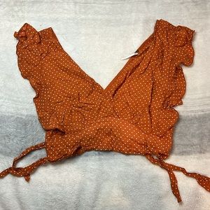 Free People orange crop top